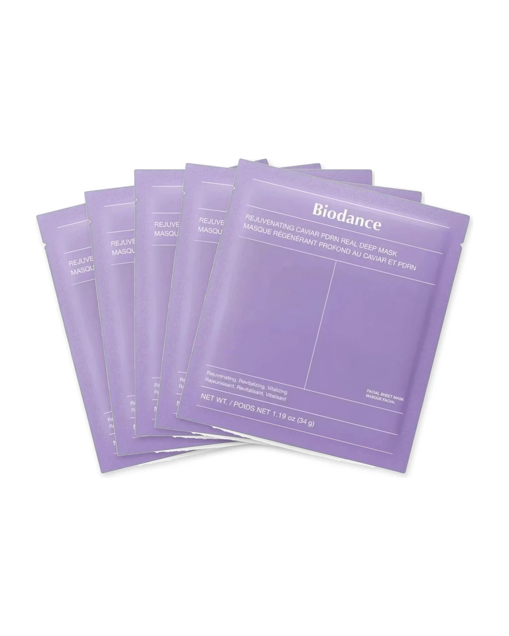 Pack x5 Biodance Rejuvenating Caviar PDRN Real Deep Mask