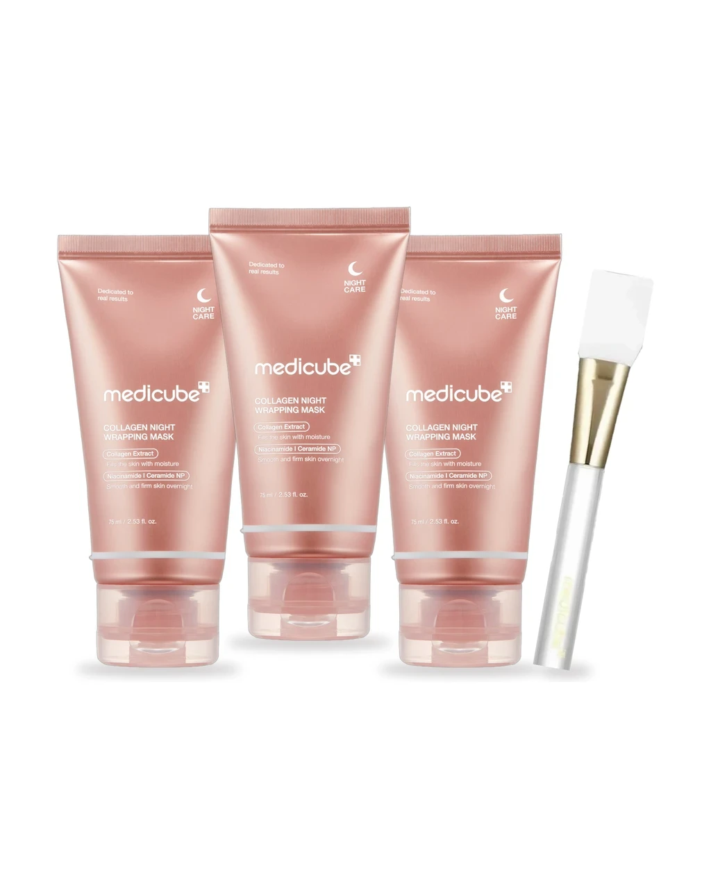 Trío Medicube Collagen Night Wrapping Mask (x3) + espátula de regalo