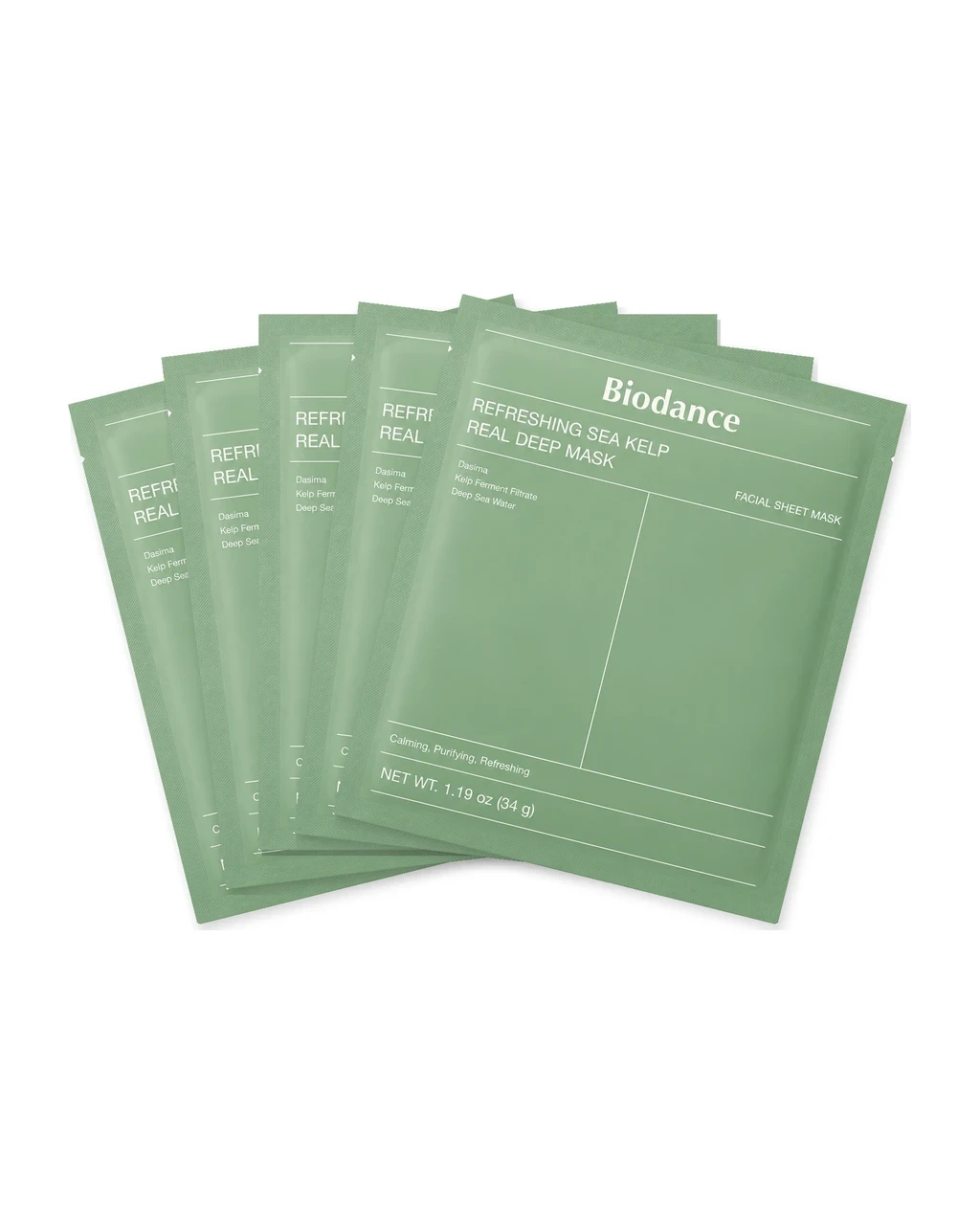 Pack x5 Biodance Refreshing Sea Kelp Real Deep Mask